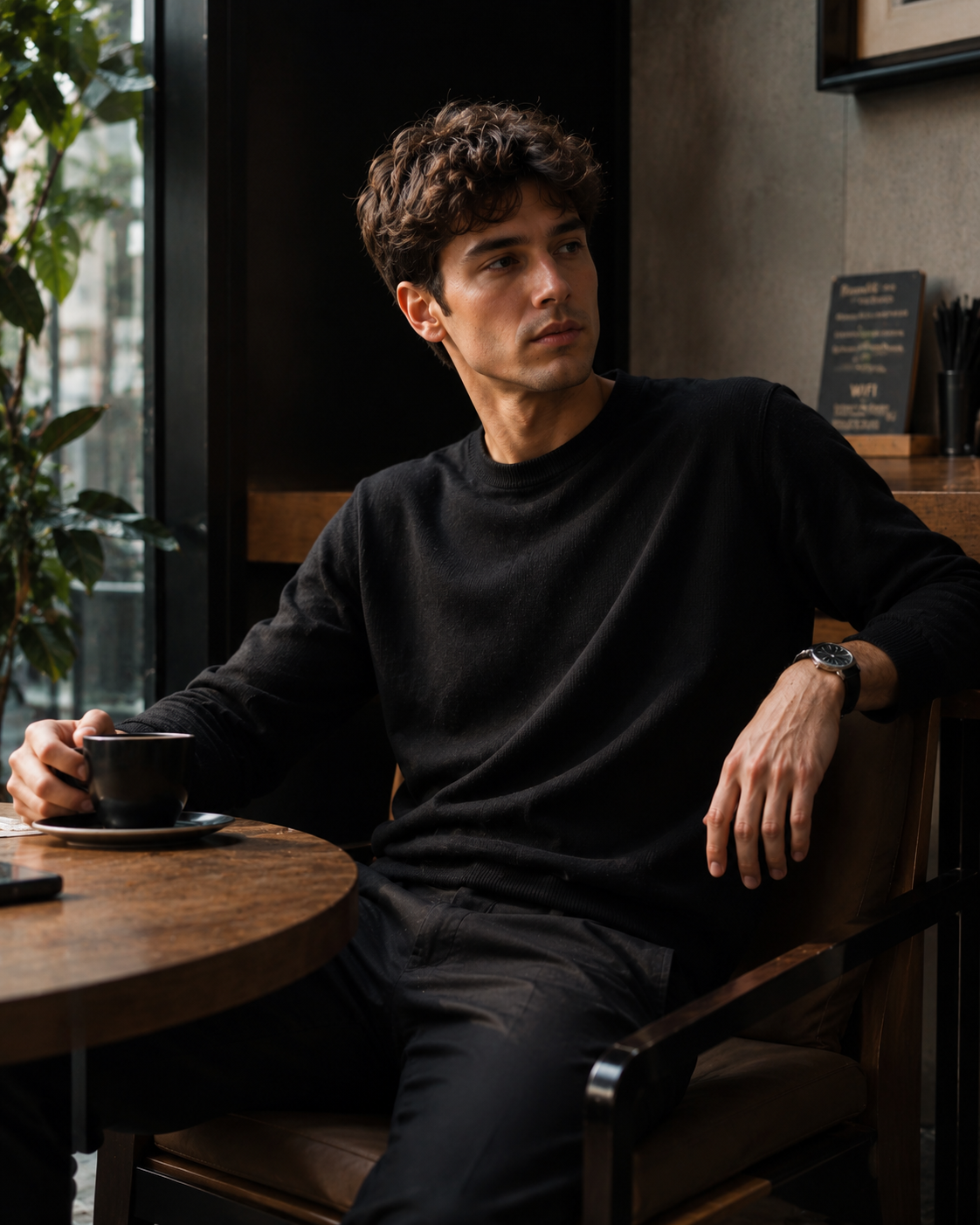 Seated lifestyle shot