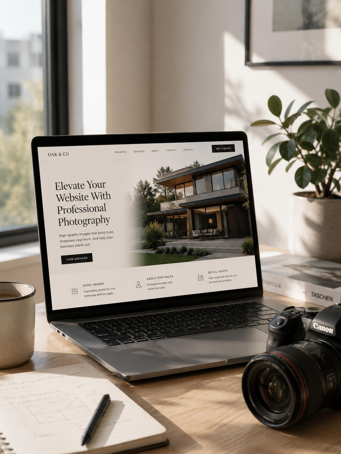 Website photo add-on example